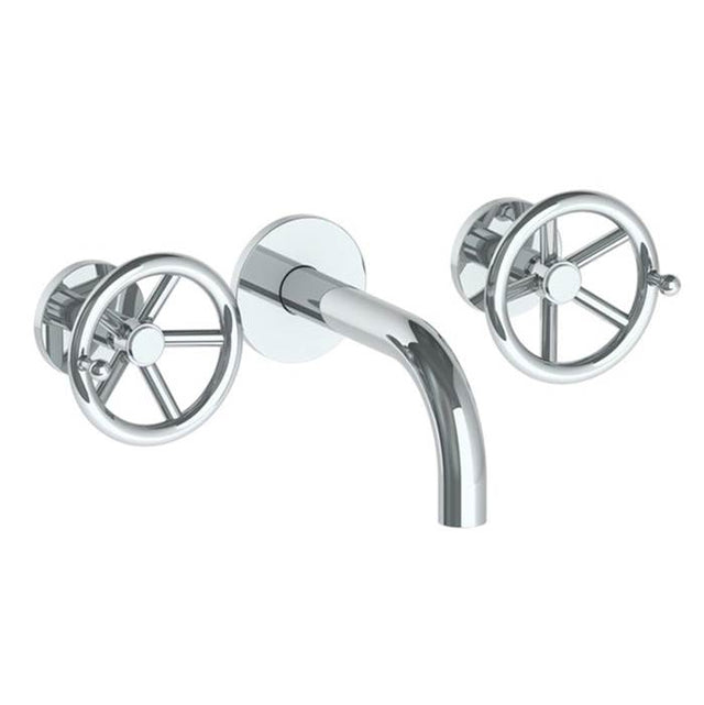 Watermark - Wall Mounted 3 Hole Lavatory Set with 6'' Spout - Vintage Copper