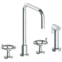 Watermark - Deck Mounted 4 Hole Kitchen Set - Includes Side Spray - Vintage Copper