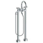 Watermark - Floor Standing Gooseneck Bath Set with Volume Hand Shower - Vintage Copper