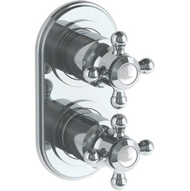 Watermark - Wall Mounted Mini Thermostatic Shower Trim with built-in control, 3 1/2'' - Vintage Copper