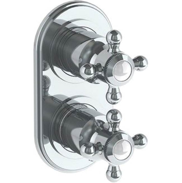Watermark - Wall Mounted Mini Thermostatic Shower Trim with built-in control, 3 1/2'' - Vintage Copper