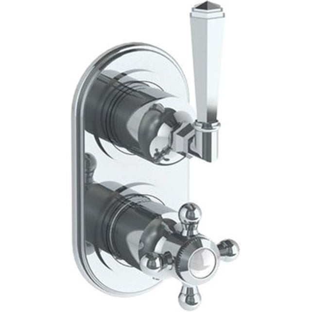 Watermark - Wall Mounted Mini Thermostatic Shower Trim with built-in control, 3 1/2'' - Vintage Copper