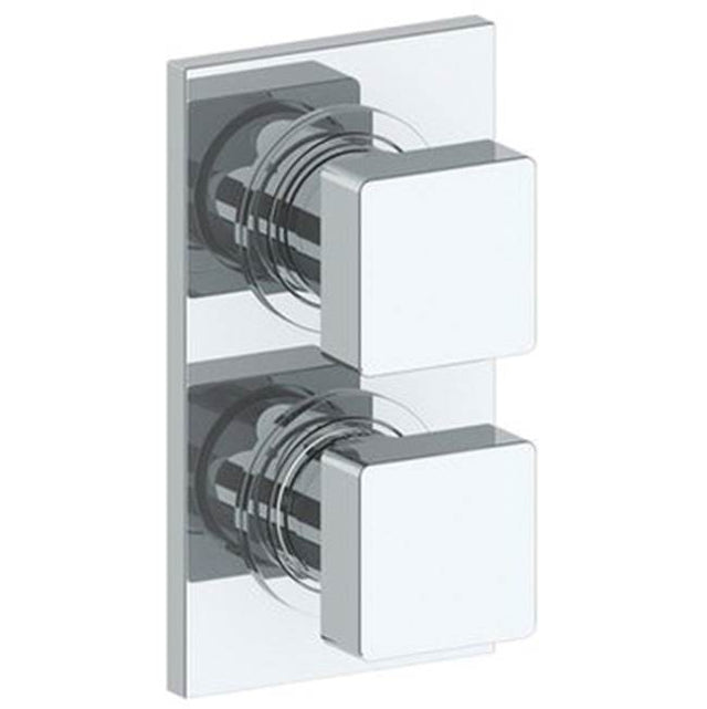 Watermark - Wall Mounted Mini Thermostatic Shower Trim with built-in control, 3 1/2'' X 8'' - Vintage Copper
