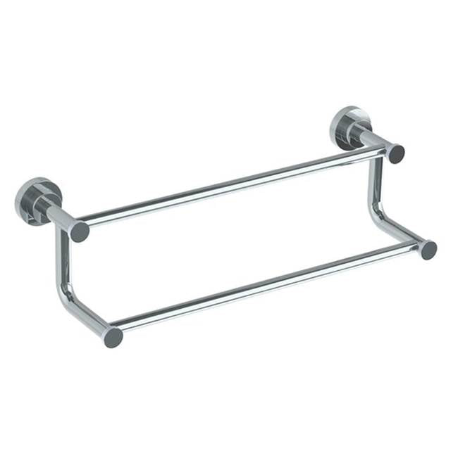 Watermark - Wall Mounted Knurled Double Towel Bar, 18'' - Vintage Copper