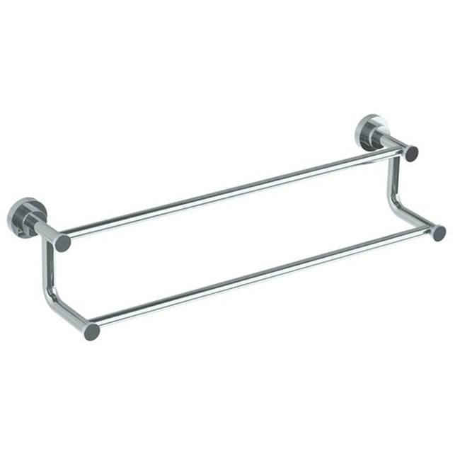 Watermark - Wall Mounted Knurled Double Towel Bar, 24'' - Vintage Copper