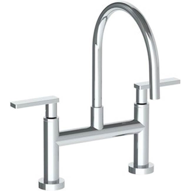 Watermark - Deck Mounted Bridge Gooseneck Kitchen Faucet - Vintage Copper
