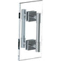Watermark - Lily 18'' Double Shower Door Pull/ Glass Mount Towel Bar - Vintage Copper