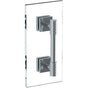 Watermark - Lily 24'' Shower Door Pull/ Glass Mount Towel Bar - Vintage Copper