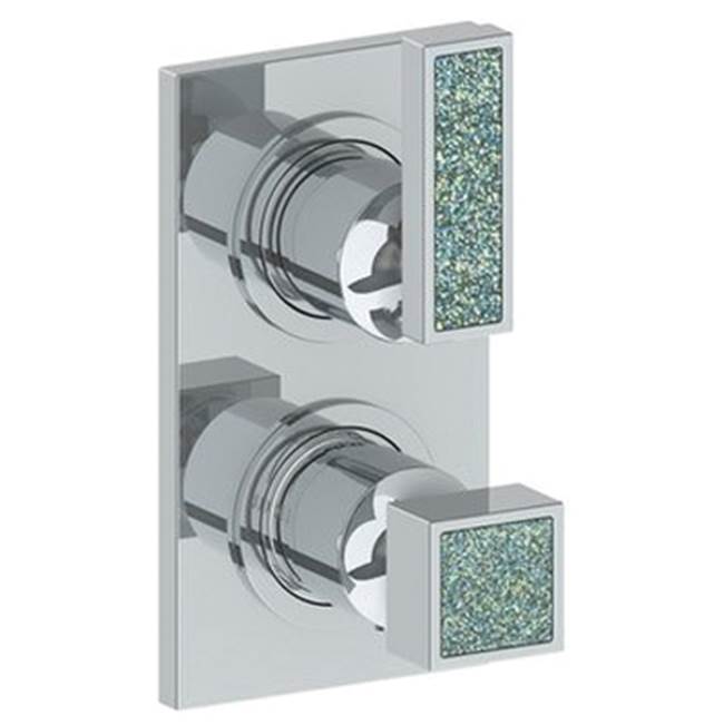 Watermark - Wall Mounted Mini Thermostatic Shower Trim with built-in control, 3 1/2'' X 8'' - Vintage Copper