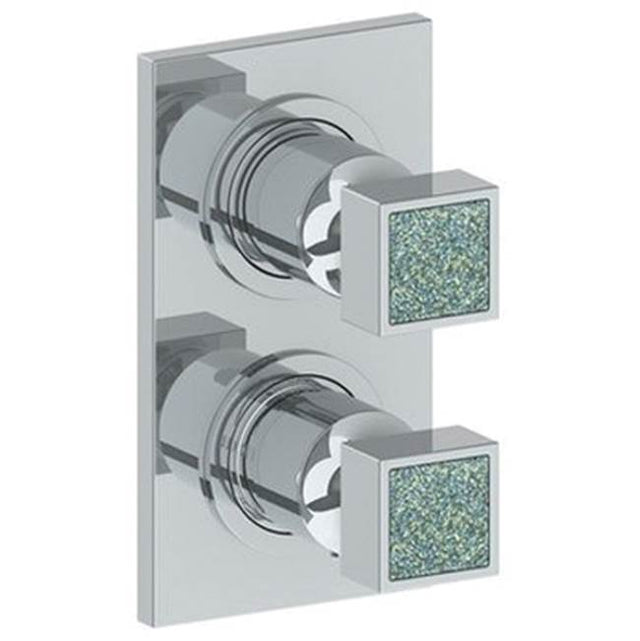 Watermark - Wall Mounted Mini Thermostatic Shower Trim with built-in control, 3 1/2'' X 8'' - Vintage Copper