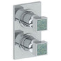 Watermark - Wall Mounted Mini Thermostatic Shower Trim with built-in control, 3 1/2'' X 8'' - Vintage Copper