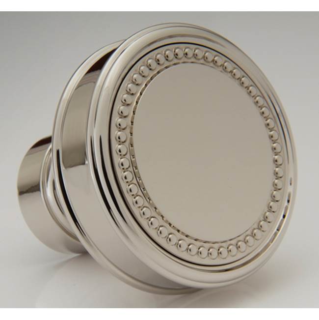 Water Street Brass - Decorative 1-1/2'' Bead Flat Knob - Hammered - Weathered Bronze - Weathered Bronze