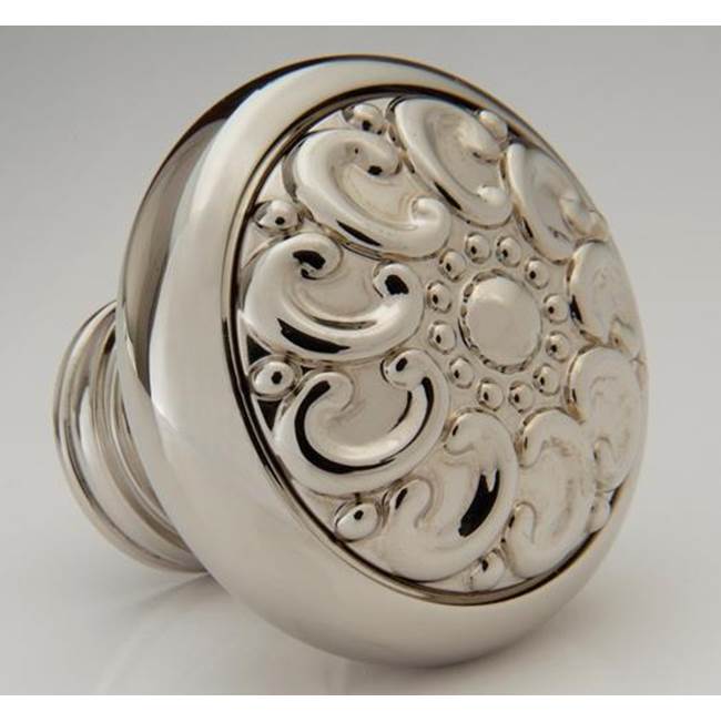 Water Street Brass - Decorative 1-1/2'' Paisley Round Knob - Weathered Bronze - Weathered Bronze