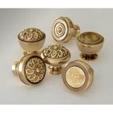 Decorative 1-1/2'' Rope Font Knob - Antique Brass