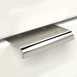 Water Street Brass - 10'' C-C Tear Drop Style Tab Pull - Satin Brass No Lacquer - Satin Brass, No Lacquer