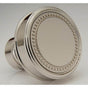 Water Street Brass - Decorative 1-1/2'' Bead Flat Knob - Engraved - Weathered Bronze - Weathered Bronze