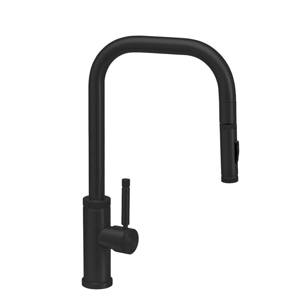 Waterstone - Waterstone Fulton Industrial PLP Pulldown Faucet - Toggle Sprayer - 2 pc. Suite - Matte Black