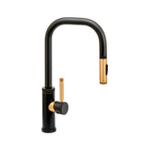Waterstone - Waterstone Fulton Industrial Prep Size PLP Pulldown Faucet - Toggle Sprayer - Satin Gold