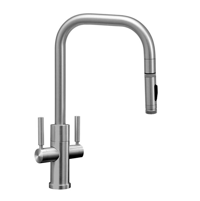 Waterstone - Fulton Modern 2 Handle Plp Pulldown Faucet - Toggle Sprayer - Unlacquered Polished Brass