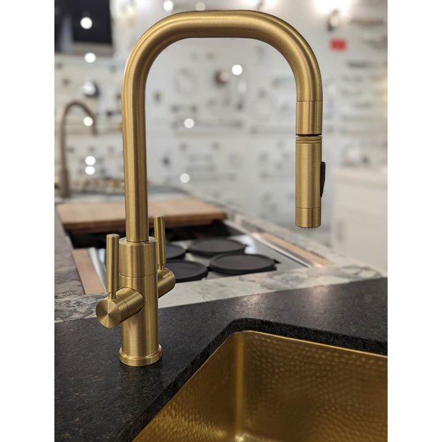 Waterstone - Fulton Modern Prep Size 2 Handle Plp Pulldown Faucet - Toggle Sprayer - Chardonnay