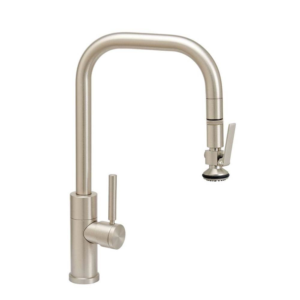 Waterstone - Waterstone Fulton Modern PLP Pulldown Faucet - Toggle Sprayer - Unlacquered Polished Brass