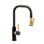Waterstone - Waterstone Fulton Modern Prep Size PLP Pulldown Faucet - Toggle Sprayer - Unlacquered Polished Brass