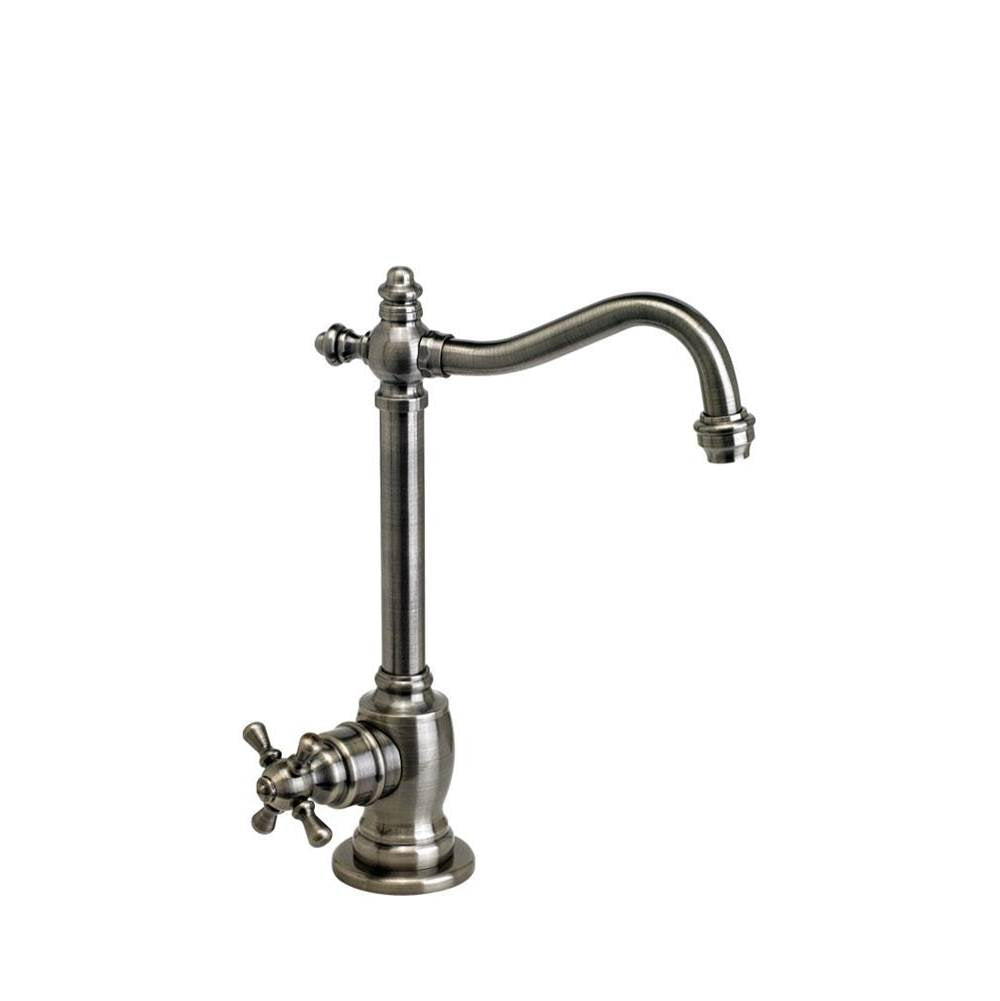 Waterstone - Waterstone Annapolis Hot Only Filtration Faucet - Cross Handle - Unlacquered Polished Brass