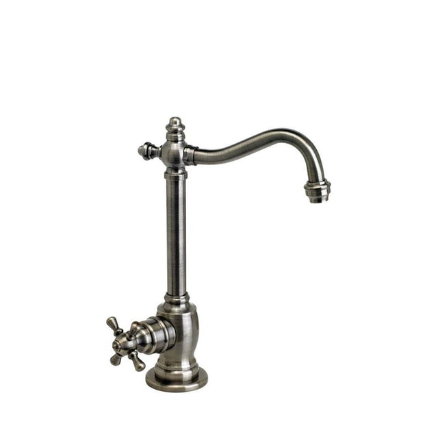 Waterstone - Waterstone Annapolis Hot Only Filtration Faucet - Cross Handle - Unlacquered Polished Brass