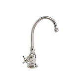 Waterstone - Waterstone Hampton Cold Only Filtration Faucet - Cross Handle - Unlacquered Polished Brass