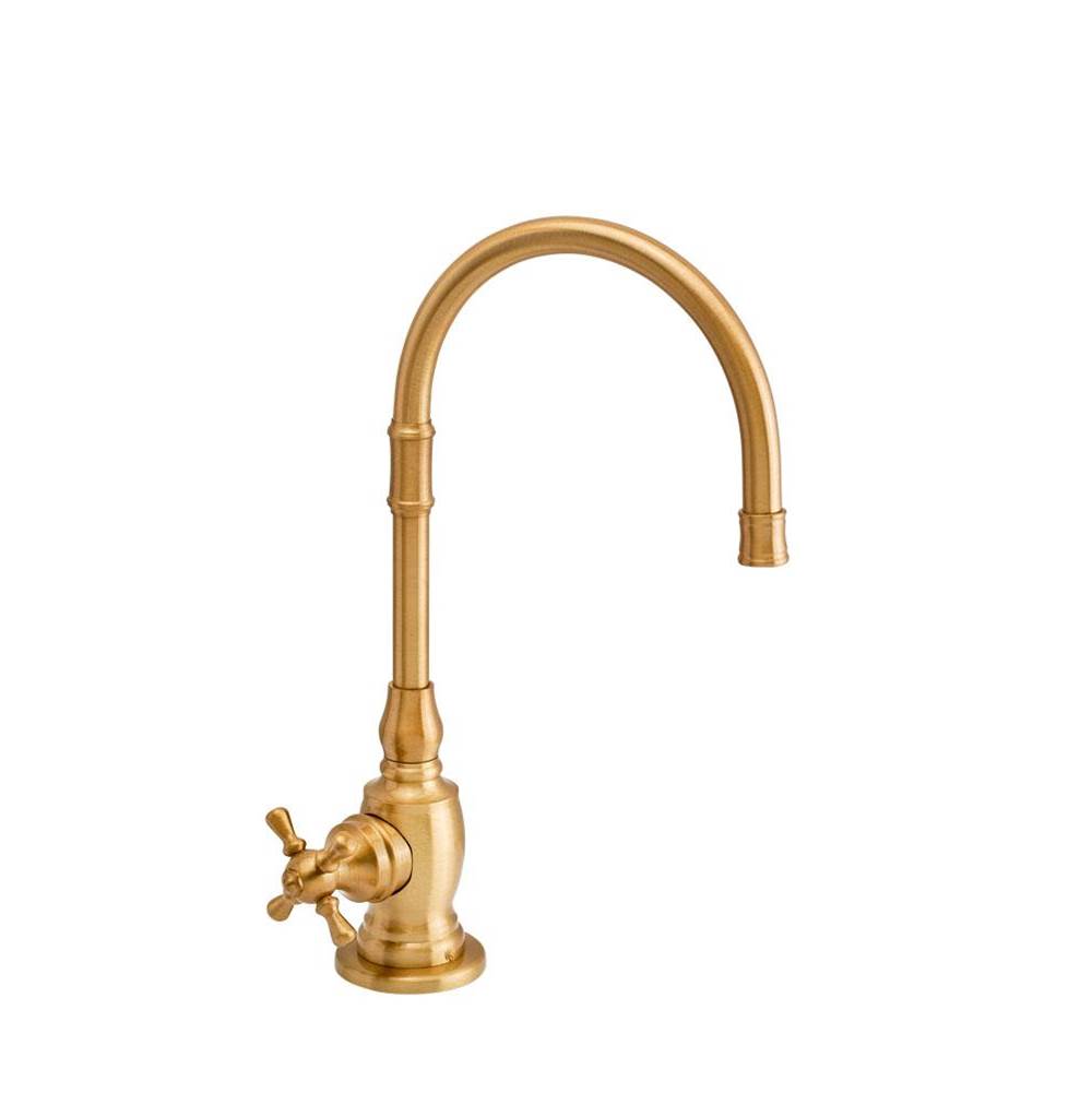 Waterstone - Waterstone Pembroke Cold Only Filtration Faucet - Cross Handle - Matte White