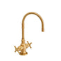 Waterstone - Waterstone Pembroke Hot and Cold Filtration Faucet - Cross Handles - Unlacquered Polished Brass