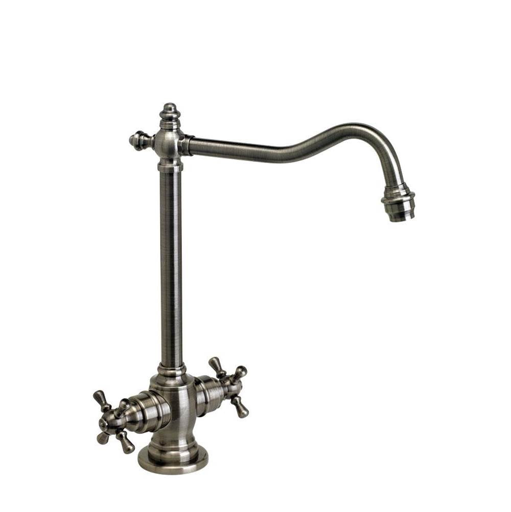 Waterstone - Waterstone Annapolis Bar Faucet - Cross Handles - Unlacquered Polished Brass