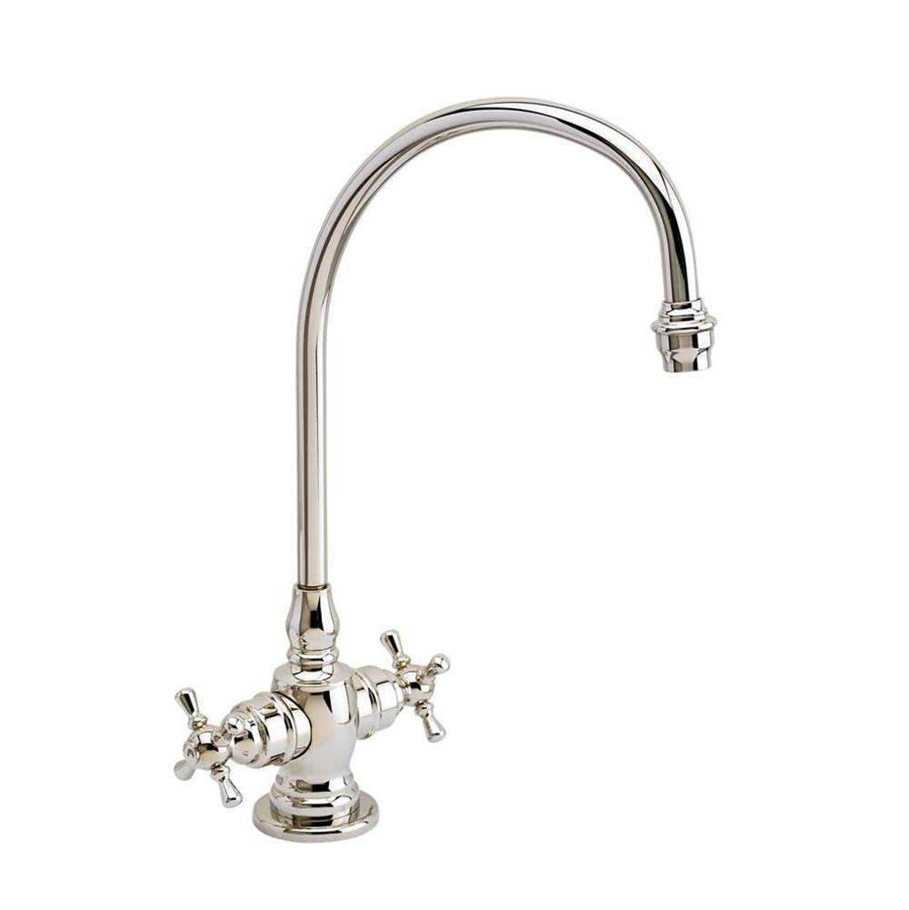 Waterstone - Waterstone Hampton Bar Faucet - Cross Handles - Matte White