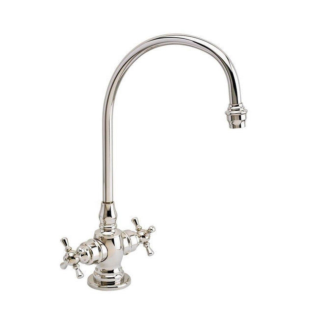 Waterstone - Waterstone Hampton Bar Faucet - Cross Handles - Unlacquered Polished Brass