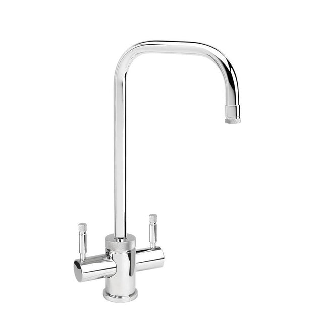 Waterstone - Waterstone Industrial Bar Faucet - 2 Bend U-Spout - Unlacquered Polished Brass