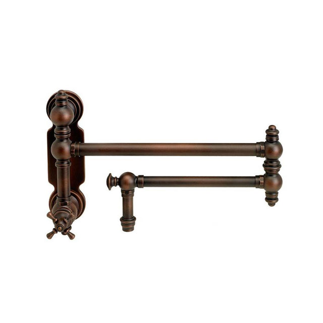 Waterstone - Waterstone Traditional Wall Mounted Potfiller - Cross Handle - Unlacquered Polished Brass