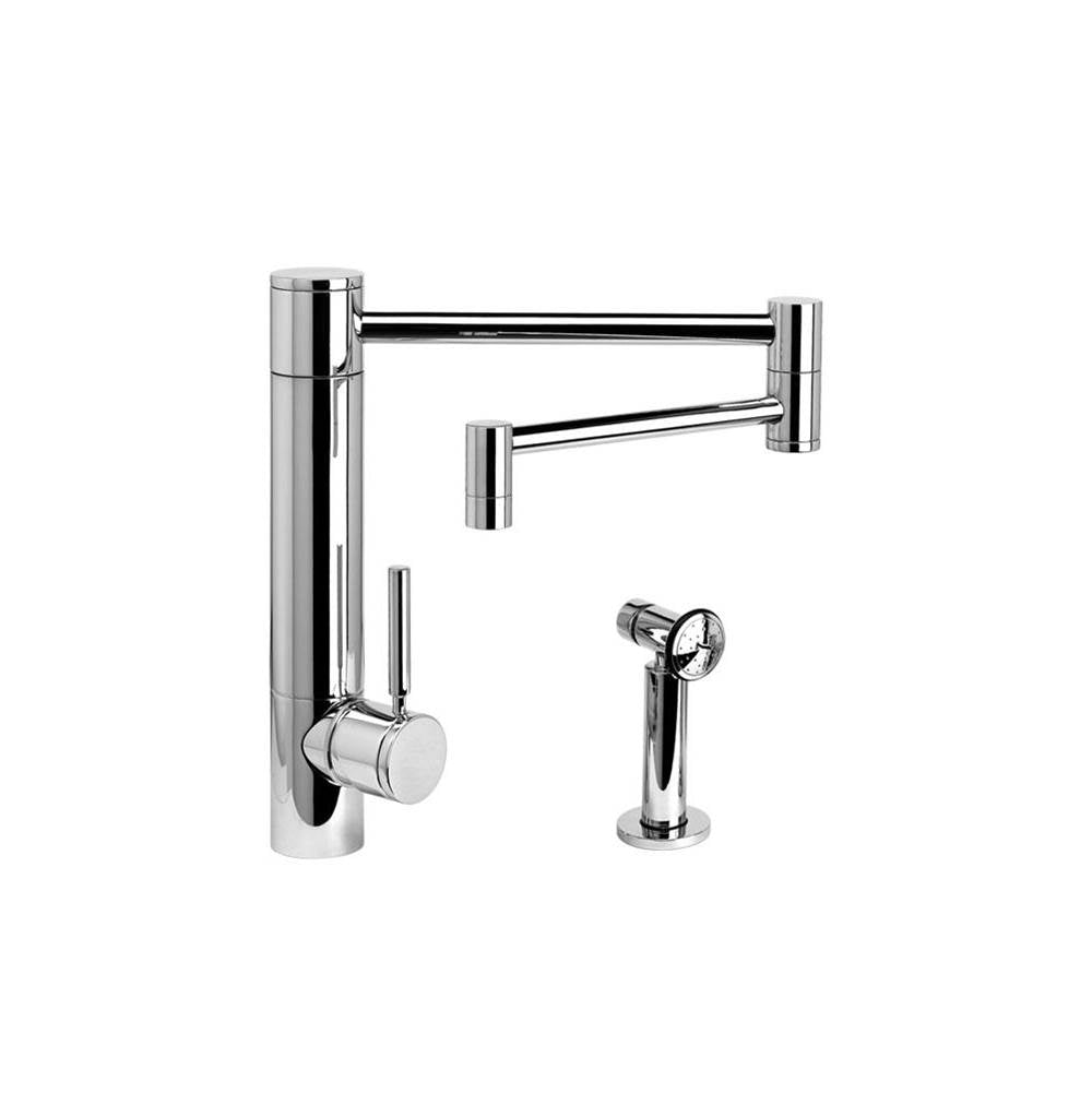 Waterstone - Waterstone Hunley Kitchen Faucet - 18'' Articulated Spout - 3pc. Suite - Classic Bronze