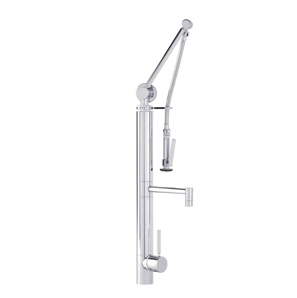 Waterstone - Waterstone Contemporary Gantry Pulldown Faucet - Straight Spout - Chrome