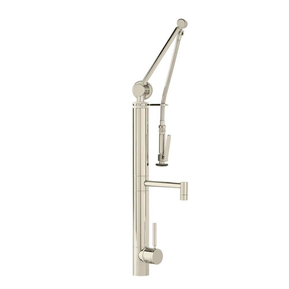 Waterstone - Waterstone Contemporary Gantry Pulldown Faucet - Straight Spout - Polished Nickel