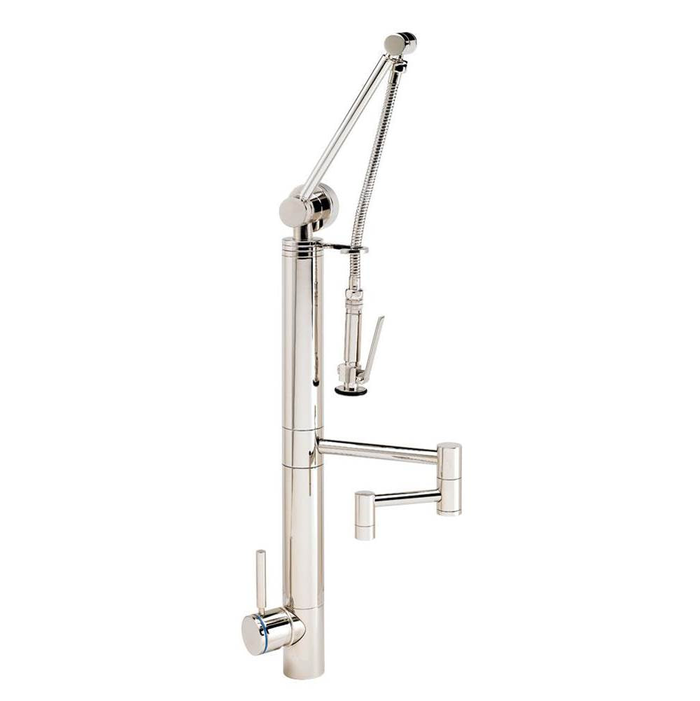 Waterstone - Waterstone Contemporary Gantry Pulldown Faucet - 12'' Articulated Spout - Chardonnay