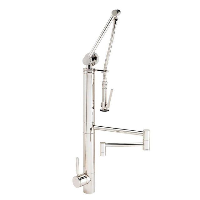 Waterstone - Waterstone Contemporary Gantry Pulldown Faucet - 18'' Articulated Spout - Chardonnay