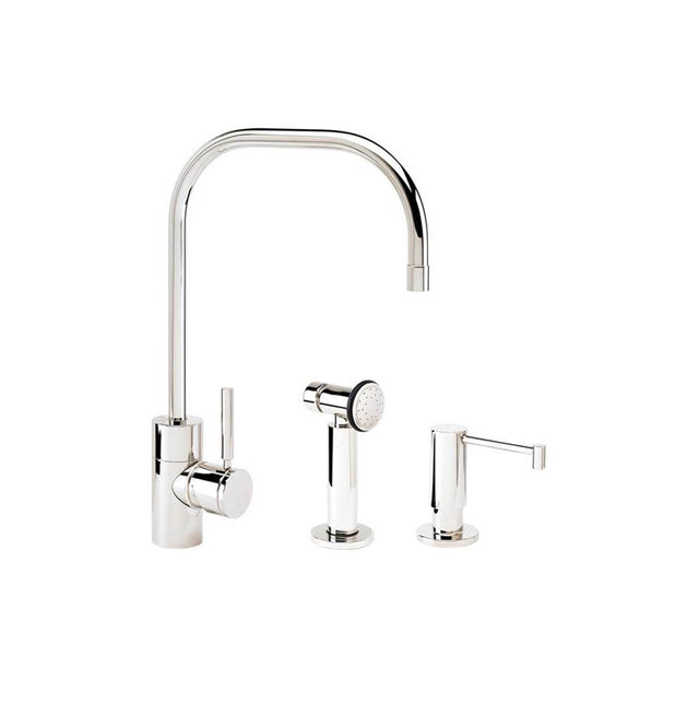 Waterstone - Waterstone Fulton Kitchen Faucet - 2pc. Suite - Unlacquered Polished Brass