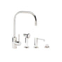 Waterstone - Waterstone Fulton Kitchen Faucet - 3pc. Suite - Unlacquered Polished Brass