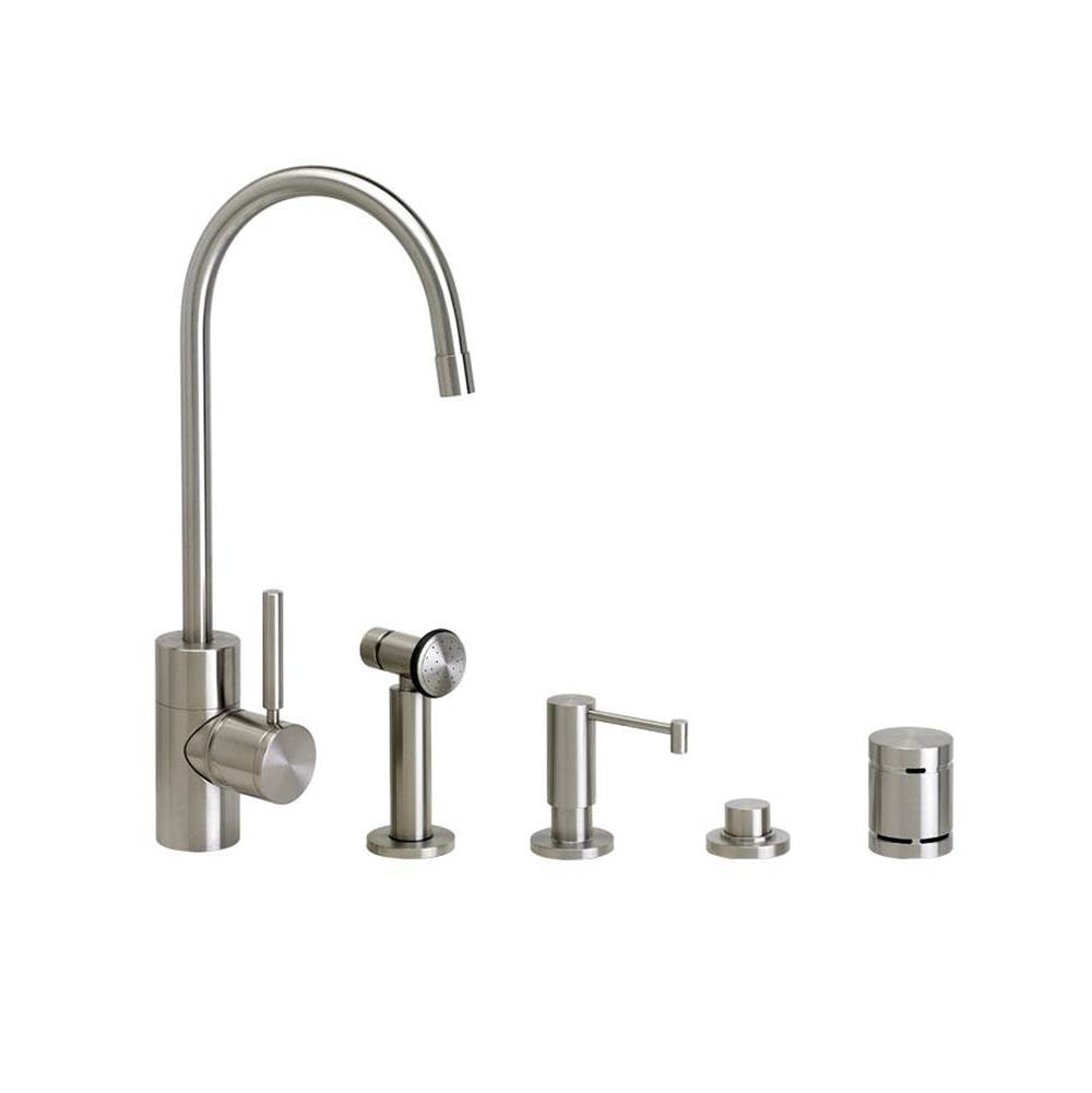Waterstone - Waterstone Parche Prep Faucet - 4pc. Suite - Unlacquered Polished Brass