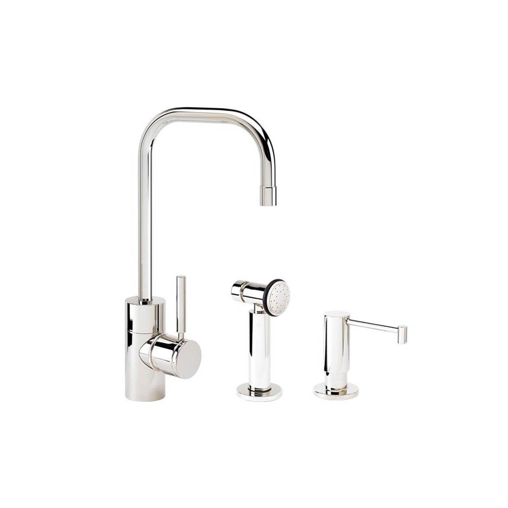 Waterstone - Waterstone Fulton Prep Faucet - 2pc. Suite - Unlacquered Polished Brass