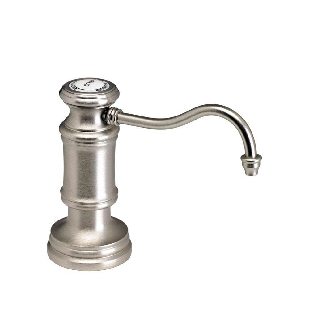 Waterstone - Traditional Soap/lotion Dispenser - Extended Hook Spout - Satin Nickel