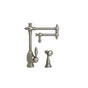 Waterstone - Waterstone Towson Kitchen Faucet - 12'' Articulated Spout w/ Side Spray - Unlacquered Polished Brass