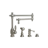 Waterstone - Waterstone Towson Kitchen Faucet - 18'' Articulated Spout - 3pc. Suite - Matte White