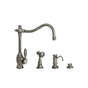 Waterstone - Waterstone Annapolis Kitchen Faucet - 3pc. Suite - Unlacquered Polished Brass
