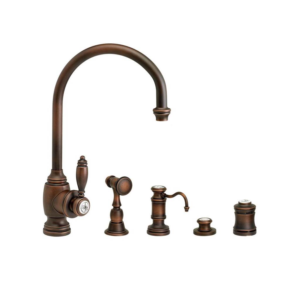 Waterstone - Waterstone Hampton Kitchen Faucet - 4pc. Suite - Matte White